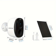 Load image into Gallery viewer, Security Camera Wireless Outdoor, 3MP Night Vision with Spotlight, Wire-Free Battery Solar Powered, Human Detection, with Solar Panel, PIR Human Detection, 2-Way Talk, IP65 Waterproof, SD Card/Cloud Storage, Security Cameras
