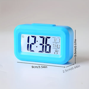 Sleek Digital Alarm Clock with Temperature Sensor, Luminous LED Display, Sleep Timer - A Chic, Smart Room Decor Piece