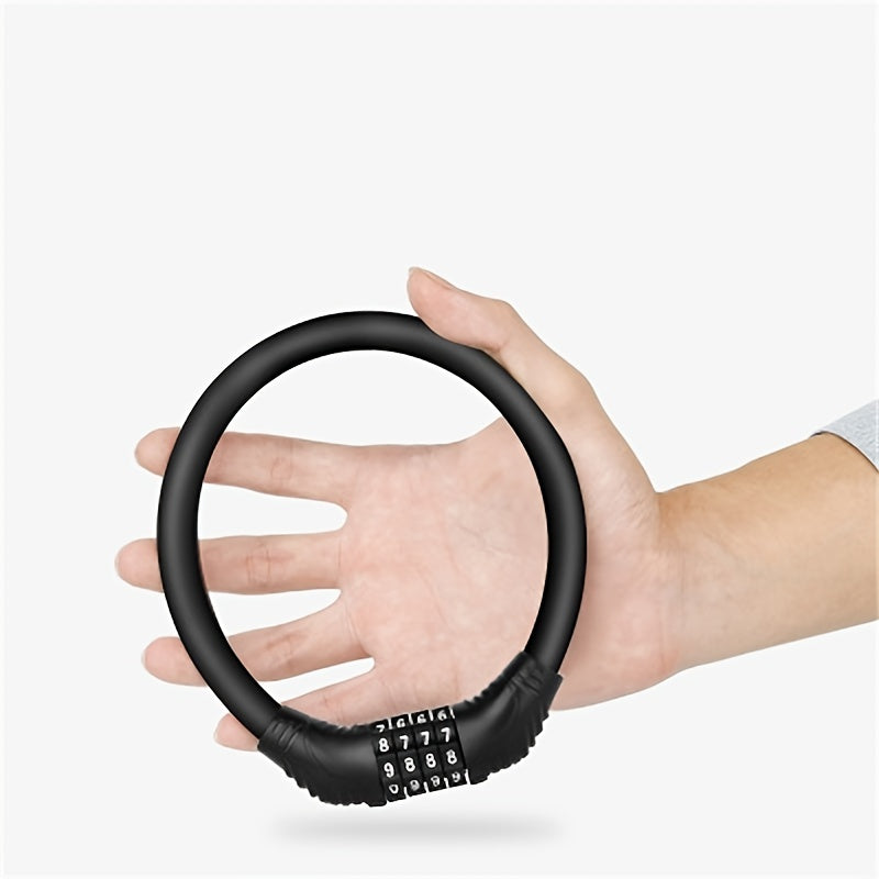 Security Bike Lock, 4 Digit Resettable Combination Cable Lock For Bicycle