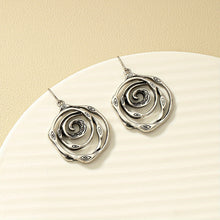 Load image into Gallery viewer, 1pair Vintage Geometric Drop Dangle Earrings - Silver Plated for Women&#39;s Party and Holiday Decor Gifts
