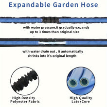 Load image into Gallery viewer, Durable Expandable Garden Hose With 7-Mode Nozzle For Dog Cleaning, Plant Watering, Car Wash, And Pet Shower
