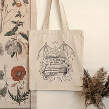 Load image into Gallery viewer, Canvas Tote Bag with Books and Wings Pattern, Machine Washable, No-Closure Shoulder Bag for School, Shopping, and Groceries
