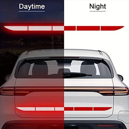 5pcs/set Car Reflective Sticker Warning Rear Safety Cover Anti-Collision Protection Sticker Rear Collision Prevention Warning Sticker Car Accessories
