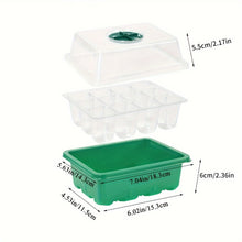 Load image into Gallery viewer, 1pc, Green Seedling Pot, Household Outdoor Seedling Plug Tray, Special Pot Nutrition Cup, Plastic Rectangular Tray, Cutting Seedling Artifact
