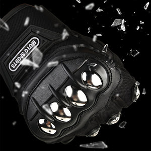 A Pair Of Durable Touch -screen Motorcycles And Electric Bicycle Gloves, With Stainless Steel Protection -not Water Washing Polyester Fiber, Outdoor Leisure