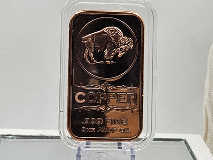 1 oz. .999 Fine Copper Bar