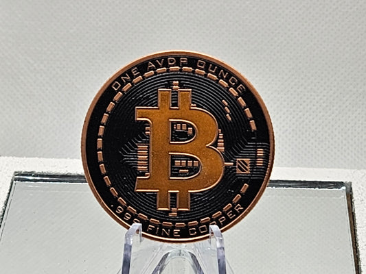 Bitcoin Copper Round - 1oz Pure 0.99% Copper Coin - Limited Edition Bitcoin Coin