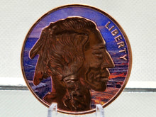 Load image into Gallery viewer, 1oz .999 Fine Colorized Indian Head &amp; Buffalo Liberty Copper Round Invest Today
