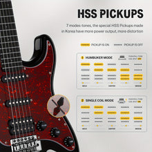 Load image into Gallery viewer, 39-Inch Designer Series DST-200 Electric Guitar - Stylish Solid Body with Single Coil Split System, Premium Sound Quality, and Versatile Playability - Bonus Accessories Include Gig Bag, Cable, and Strap for Beginner, Intermed

