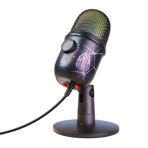 RGB Condenser Microphone with Noise Reduction - Perfect for Computer Dubbing, Live Streaming, and Gaming!