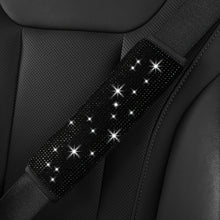 Load image into Gallery viewer, 2pack Car Setting Seat Belt Protector Leather Bag Edge Shoulder Protector Car Interior Full Of Artificial Diamonds Modified Decoration Supplies
