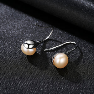 925 Silver Natural Freshwater Pearl Drop Earrings For Women Fine Jewelry