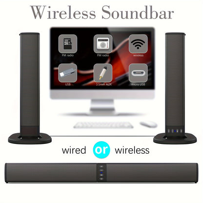 20W 3D Wireless Home Theater Computer Stereo Surround Speakers - Transformable into Two TV Speakers - Perfect Gift for Any Occasion