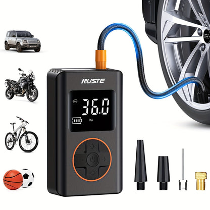 Tire Inflator Portable Air Compressor, 12V DC Auto Air Pump for Car Tires, 150PSI Electric Tire Pump with Digital Pressure Gauge, LED Light for Car Motorcycle Bike Ball, Car Accessories, for DC only.
