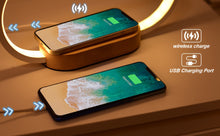 Load image into Gallery viewer, Advanced LED Desk Lamp with Wireless Charger, USB Port, and Multi-Functional Clock - Foldable, Adjustable, and Energy-Efficient - Perfect for Desktop, Bedroom, Bedside, Office, and Study
