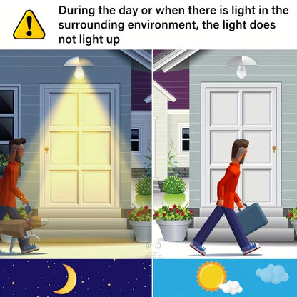 Energetic Motion Sensor Light Bulb, 9W(60 Watt Equivalent), Indoor/Outdoor Automatic Activated by Motion, A19, E26, 6000K Dusk to Dawn Security Bulbs for Entrance, Porch, Stairs, Hallway, 1 Pack