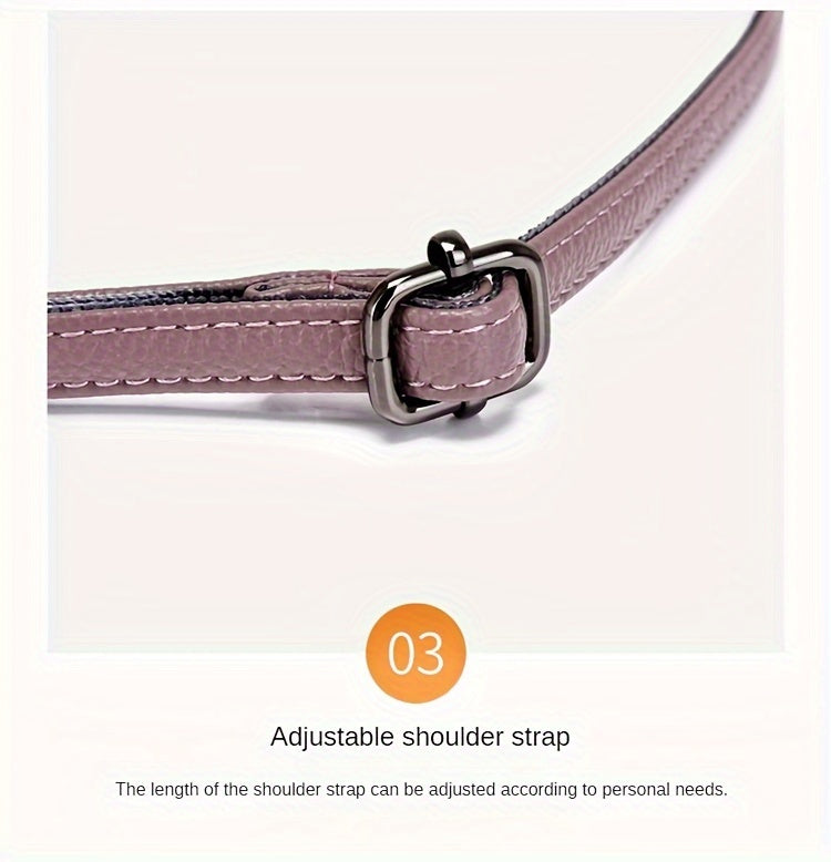 Mini Crossbody Cellphone Bag - High-Quality Genuine Leather, Fashionable Handbag for Women, Stylish Shoulder Bag with Adjustable Strap, Spacious Messenger Sac for Mobile Phones and Essentials - Designer Fashion Accessory