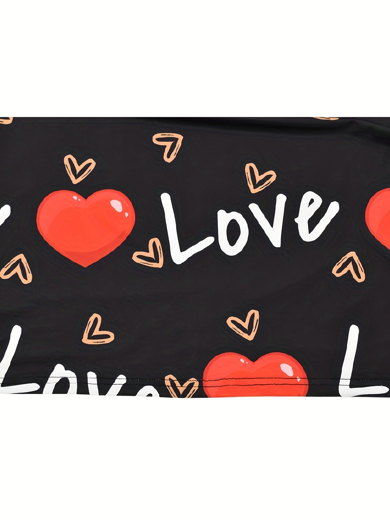 Heart & Letter Printed Tank Dress - Casual Sleeveless U Neck Design - Slim Fit & Flattering - Ideal Summer Womens Clothing