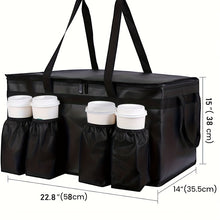 Load image into Gallery viewer, Premium Xxxl Insulated Food Delivery Bag With Cup Holders - 22.8X14X15&quot; | Perfect For Doordash, Beverages, Groceries &amp; Pizza | Commercial Grade Hot And Cold Storage
