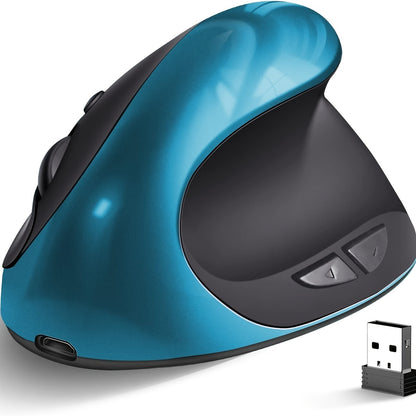 Ergonomic Mouse, Rechargeable Vertical Wireless Mouse Small Right Handed Computer Wireless Mouse for Laptop, Desktop, PC Purple