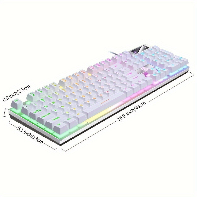 Universal Gaming Keyboard USB Wired Keyboard, Luminous Keyboard For Computer Laptop Notebook Easter Gift