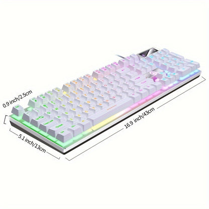 Universal Gaming Keyboard USB Wired Keyboard, Luminous Keyboard For Computer Laptop Notebook Easter Gift
