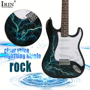 IRIN Maple Electric Guitar, WithLightning Graphics, Good Sound Effects, And Good Sound Quality, Scope Light, Suitable For Beginners