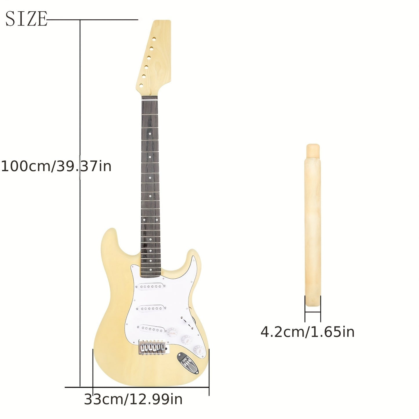 IRIN DIY-3 DIY Electric Guitar Assembly Full Set Of Handmade Accessories ST Wood Color Paper Box