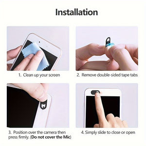 1/5pcs Premium Webcam Cover Slider Kit - Private Camera Protector for iPhone, PC, Laptop - Reusable, Easy-Install, Durable Plastic Sticker with Slider Design for Enhanced Security and Peace of Mind
