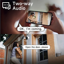Load image into Gallery viewer, Security Camera Wireless Outdoor, 3MP Night Vision with Spotlight, Wire-Free Battery Solar Powered, Human Detection, with Solar Panel, PIR Human Detection, 2-Way Talk, IP65 Waterproof, SD Card/Cloud Storage, Security Cameras
