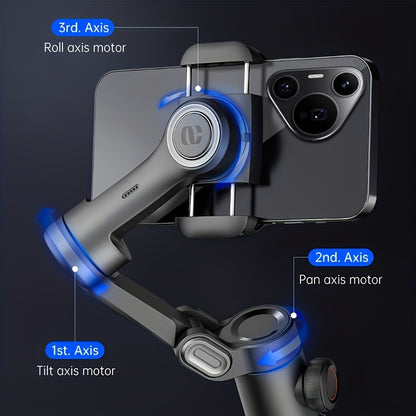 AOCHUAN XE 3-Axis Handheld Gimbal Stabilizer Foldable Smartphone Cellphone Video Record Vlog PTZ Stabilizer For IPhone Xiaomi Samsung