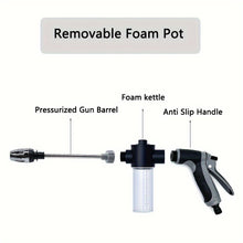 Load image into Gallery viewer, [High-Pressure Water Gun] High-Pressure Quick Connect Adapters Car Washing Water Gun | Universal 3/4 &amp; 1/2 Inch Multi-Purpose Garden Hose Nozzle with Foam Tank - Compact &amp; Adjustable for Cars, Gardens, Pets &amp; Outdoor Cleaning
