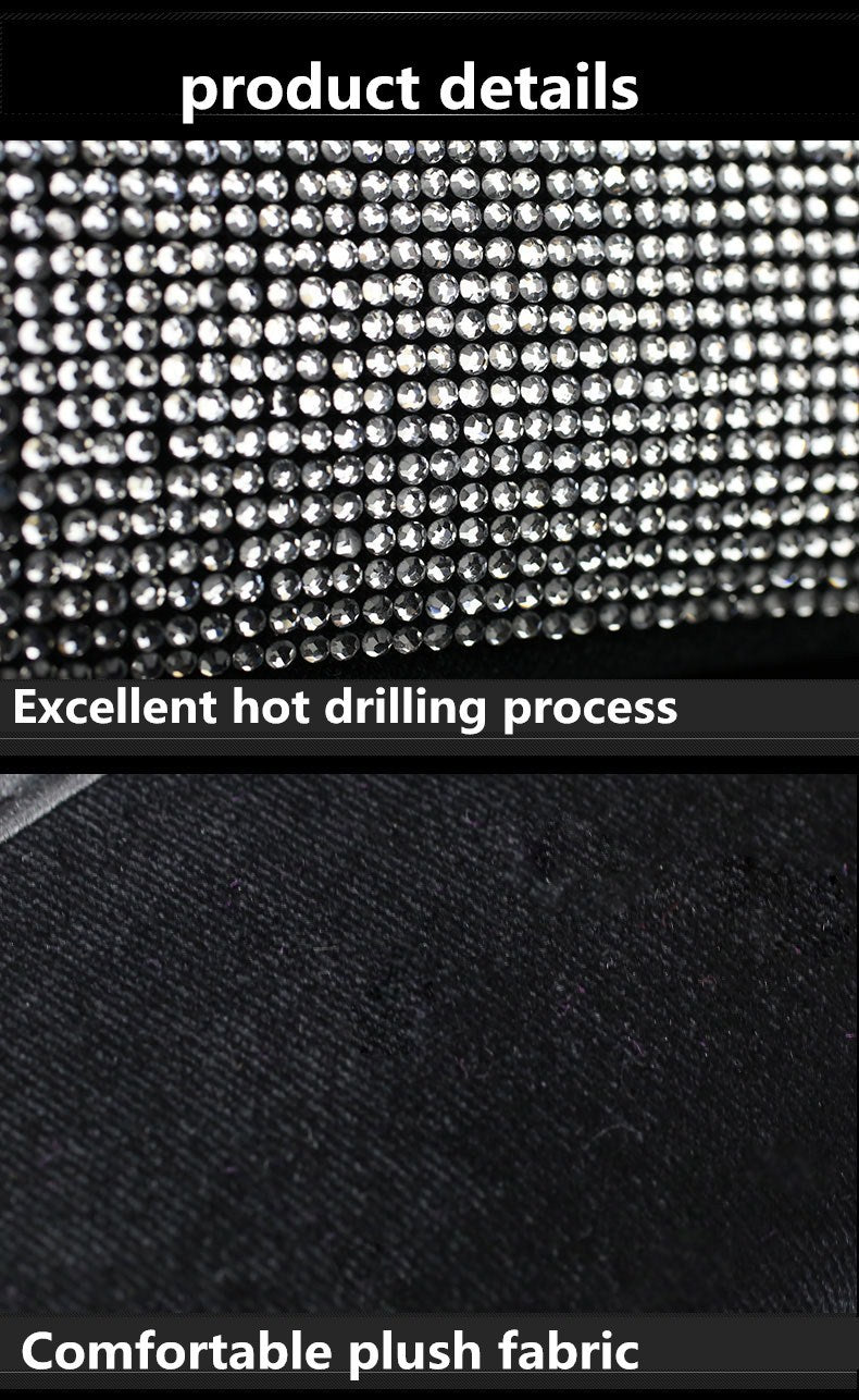 2pack Car Setting Seat Belt Protector Leather Bag Edge Shoulder Protector Car Interior Full Of Artificial Diamonds Modified Decoration Supplies