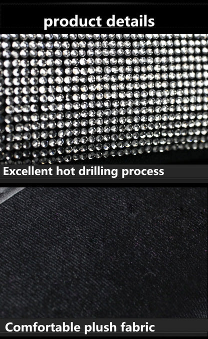 2pack Car Setting Seat Belt Protector Leather Bag Edge Shoulder Protector Car Interior Full Of Artificial Diamonds Modified Decoration Supplies