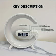 Load image into Gallery viewer, LED Smart Alarm Clock with Wireless Charger and Music Speaker – Night Starry Light &amp; Colorful Home Atmosphere, USB Powered

