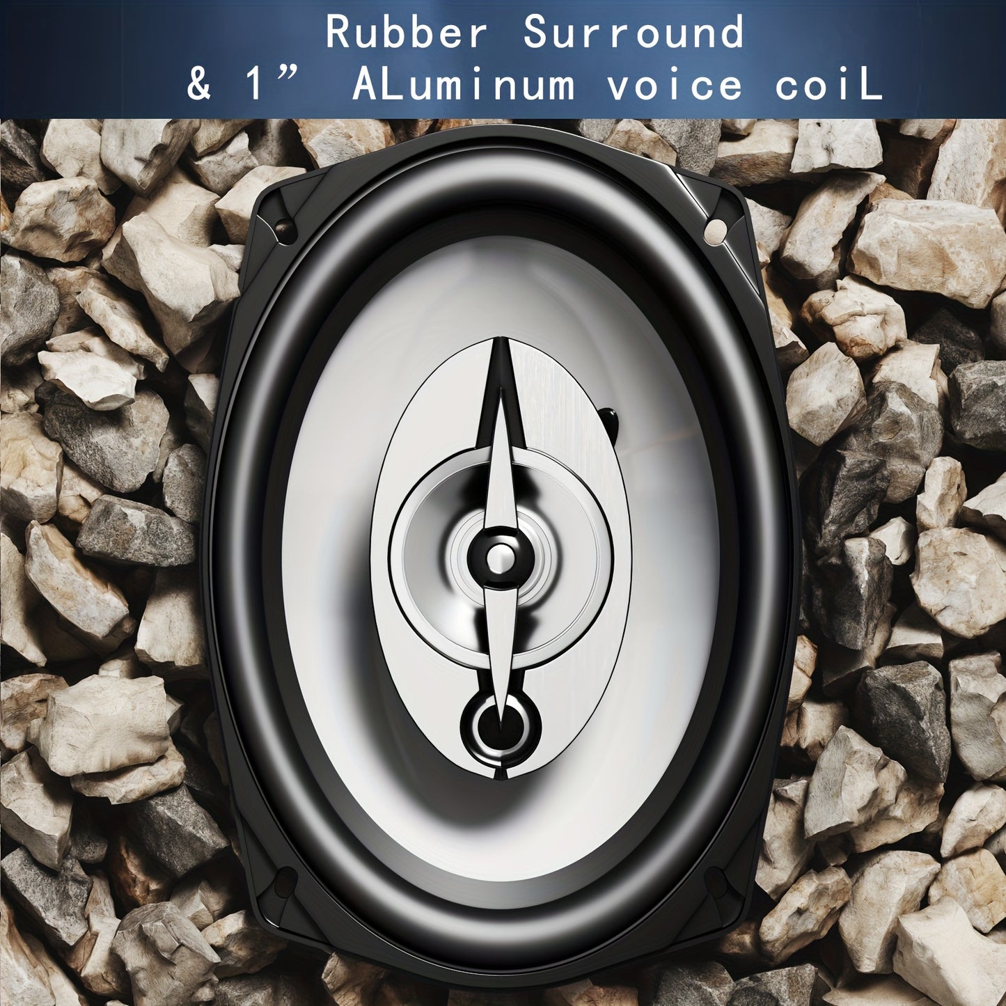 3 -Way Coaxial Car Audio Speakers, 6 X 9 Inch Car Audio Coaxial Speaker, 1000W Max Power, Mid-tweeter, Enhanced Bass Response Easy Installation Black Car Speakers