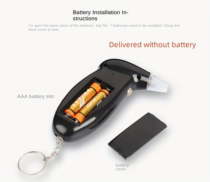 Portable Digital Breathalyzer - Accurate Blood Alcohol Content Test, Battery-Free Operation, Ideal for Car Accessories