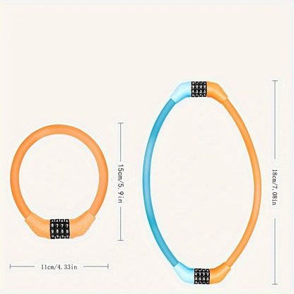Security Bike Lock, 4 Digit Resettable Combination Cable Lock For Bicycle