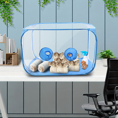 1pc PVC Mushroom Growing Still Air Box, Portable Foldable Pop Up Mushroom Grow Tent, Mushroom Growing Container
