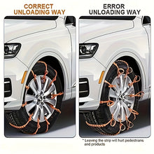 Load image into Gallery viewer, 10pcs Set of Men'S Car Accessories PE Snow Chains, Quick 2-Second Disassembly, Emergency Anti-Skid Chains for Cars And Motorcycles, Strong Grip for Winter And Off-Road Traction - Easy to Install, Anti-Skid, Wear-Resistant And
