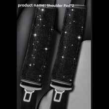 Load image into Gallery viewer, 2pack Car Setting Seat Belt Protector Leather Bag Edge Shoulder Protector Car Interior Full Of Artificial Diamonds Modified Decoration Supplies

