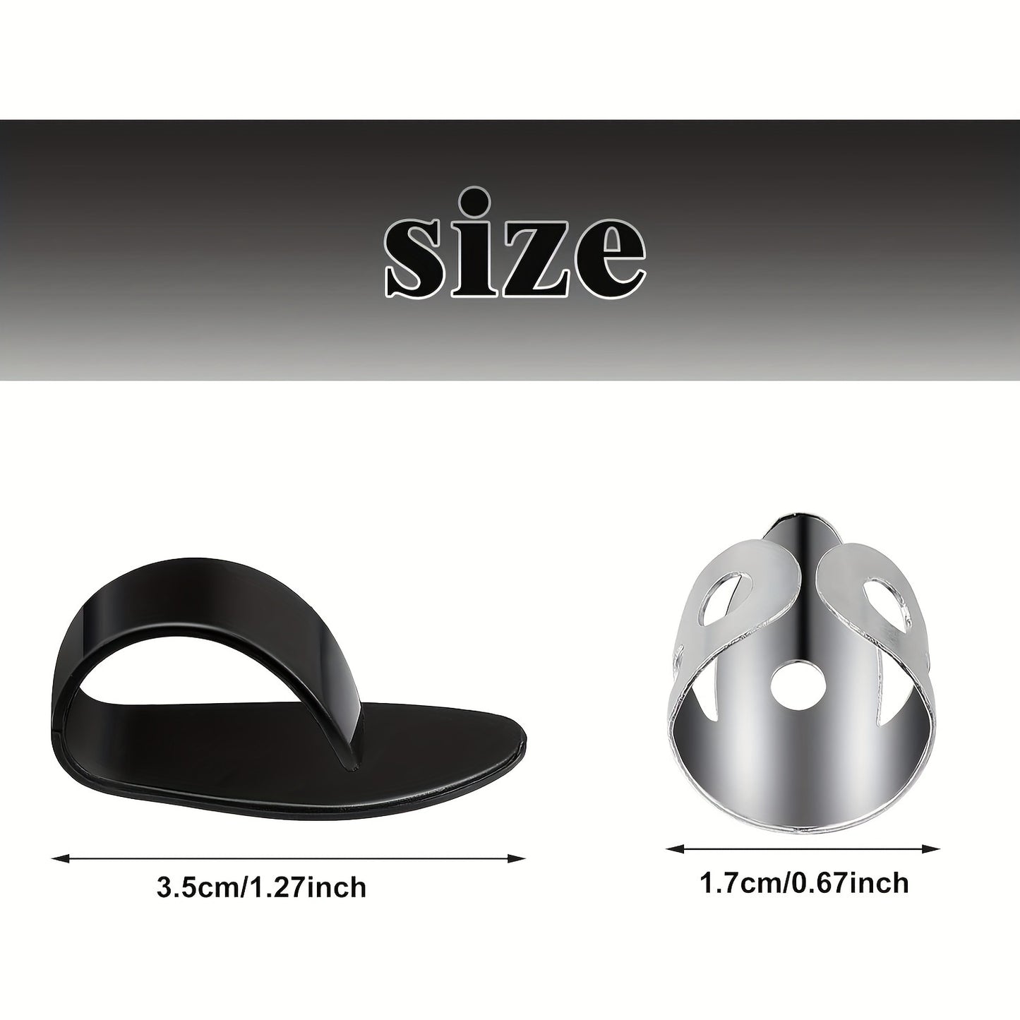 [12 Pieces Adjustable Steel Picks] 12 Pieces Steel Finger Picks Set, Including Stainless Steel Finger Picks And Thumb Picks, Metal Finger Picks Adjustable Bass Finger Picks For Guitar, Banjos And Other Instruments