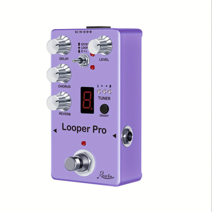 40s Electric Guitar Effects Pedal with Seamless Looping, Unlimited Layering & Premium Chorus, Delay, Coordinator Effects for Unmatched Soundscapes