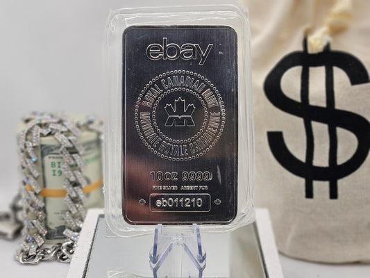 10oz eBay Silver Bar .999 Fine Branded Silver Bar Canadian Mint