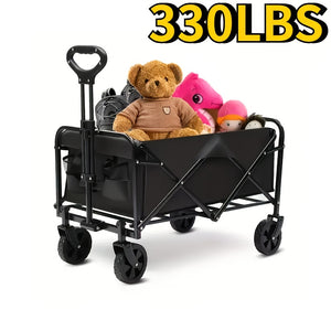 Heavy Duty] AIRRDELI Heavy Duty Foldable Wheeled Cart | Utility Cart for Groceries, Sports, Gardening, Shopping and Camping | Youngsters' portable folding cart