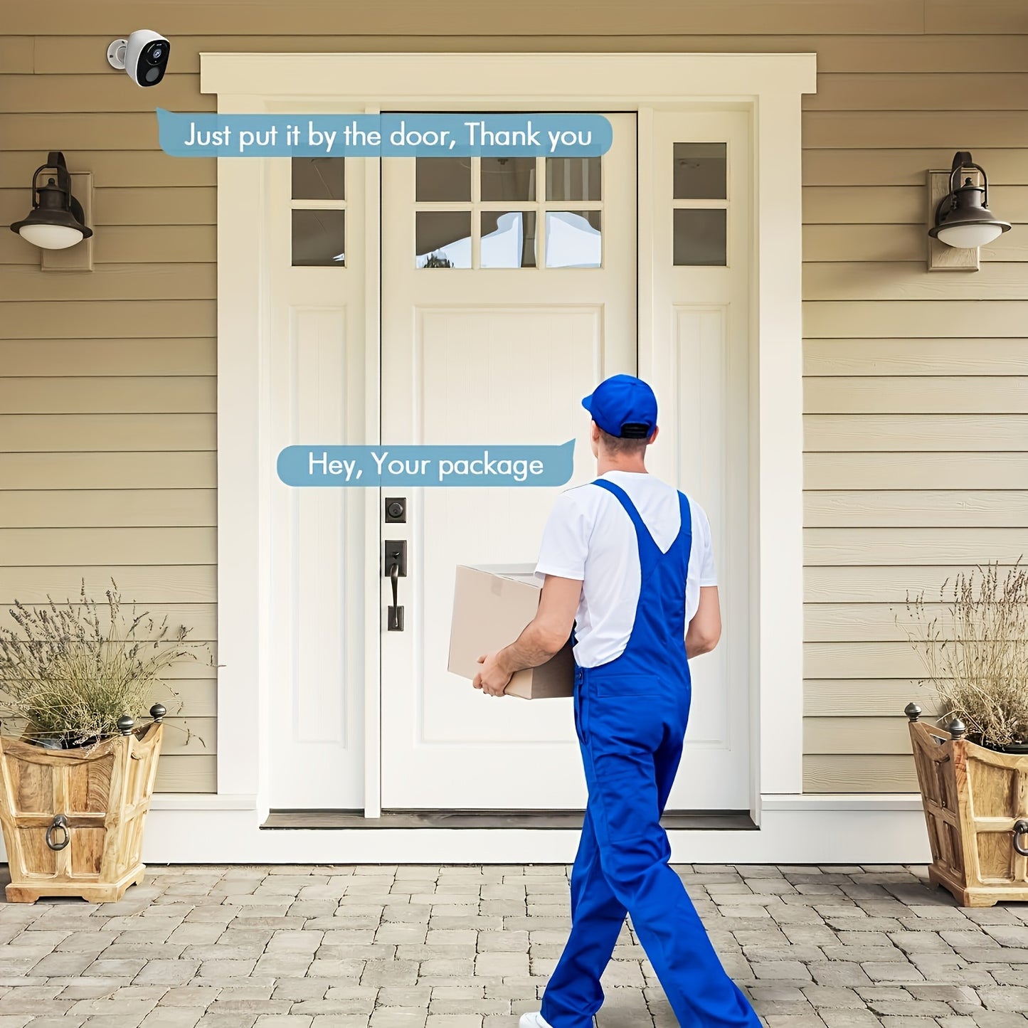 2K 3MP Wireless Outdoor Security Camera with Spotlight, Siren Alarm, 2-Way Audio, Color Night Vision, AI & PIR Motion Detection, and AI Detection for Home Security