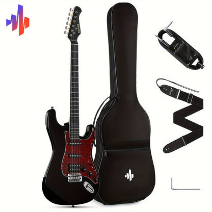 39-Inch Designer Series DST-200 Electric Guitar - Stylish Solid Body with Single Coil Split System, Premium Sound Quality, and Versatile Playability - Bonus Accessories Include Gig Bag, Cable, and Strap for Beginner, Intermed