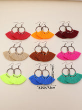 Load image into Gallery viewer, 9 Pairs Boho Earrings Round Colorful Tassel Drop Earrings Charms Jewelry Gift Birthday Gifts For Women Wife Girls Her
