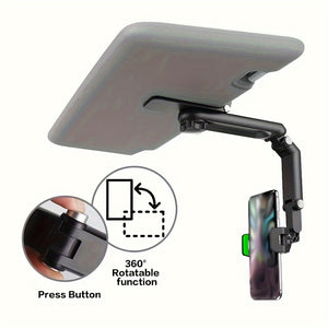 Universal 1080° Rotating Sun Visor Cellphone Car Holder - Multi-Functional Mobile Phone Mount for iPhone 7 Inch Support with Telephone Compatibility - Easy Installation and Adjustable Viewing Angle