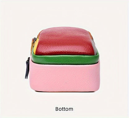 Mini Crossbody Cellphone Bag - High-Quality Genuine Leather, Fashionable Handbag for Women, Stylish Shoulder Bag with Adjustable Strap, Spacious Messenger Sac for Mobile Phones and Essentials - Designer Fashion Accessory